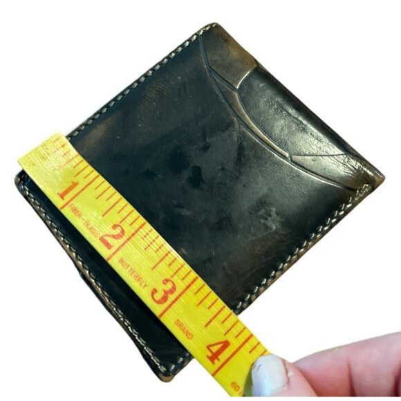 House Of Jack Mens Bifold Leather Wallet Embossed Soccer Ball Design - Picture 5 of 6